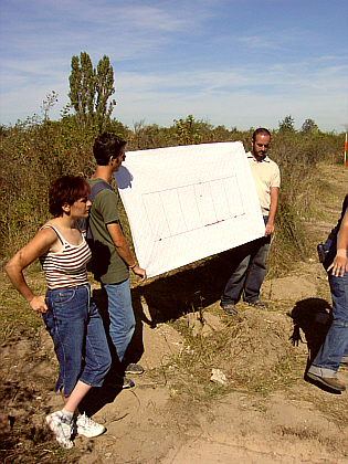 Tara, Fabio and Augusto  and the drawing