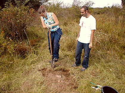 Malinand Augusto starting a new excavation 