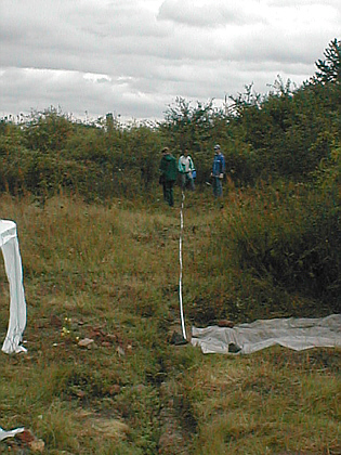 truing to locate the end of the barrack